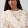 100% Cotton Crochet Relaxed Sweater