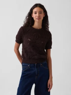 100% Cotton Crochet Sweater