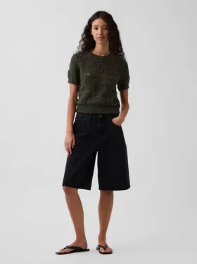 100% Cotton Crochet Sweater