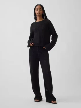 100% Cotton Crochet Sweater Pants