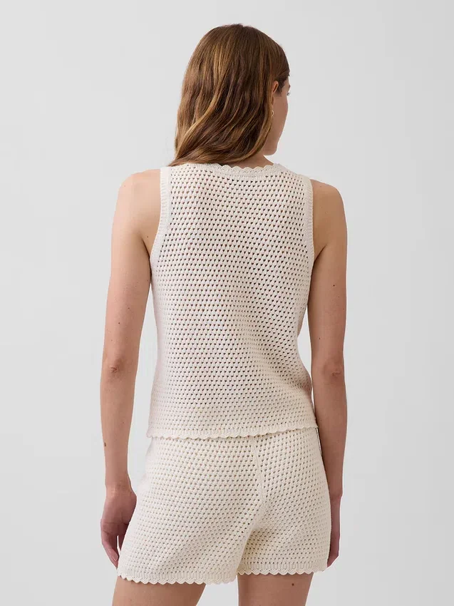100% Cotton Crochet Tank Top