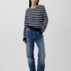 100% Cotton Relaxed Boatneck Sweater