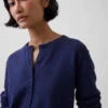 100% Cotton Relaxed Crop Cardigan Sweater