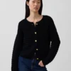 100% Cotton Textured Sweater Jacket