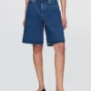 11" Mid Rise Longline Denim Shorts