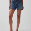 3.5" High Rise Relaxed Straight Denim Shorts