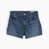 3.5" High Rise Relaxed Straight Denim Shorts