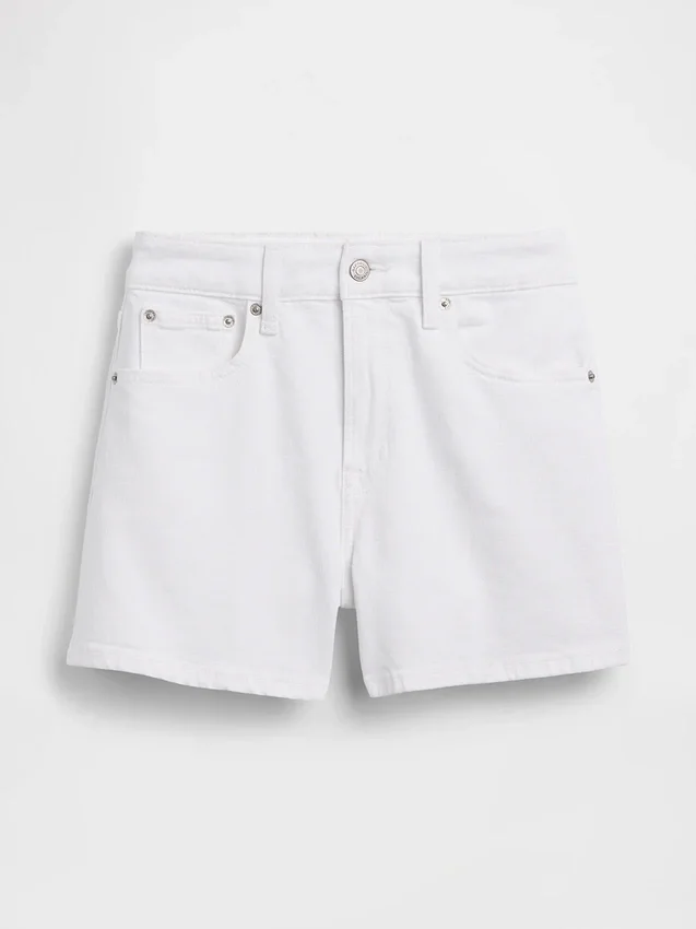 3.5" High Rise Relaxed Straight Denim Shorts