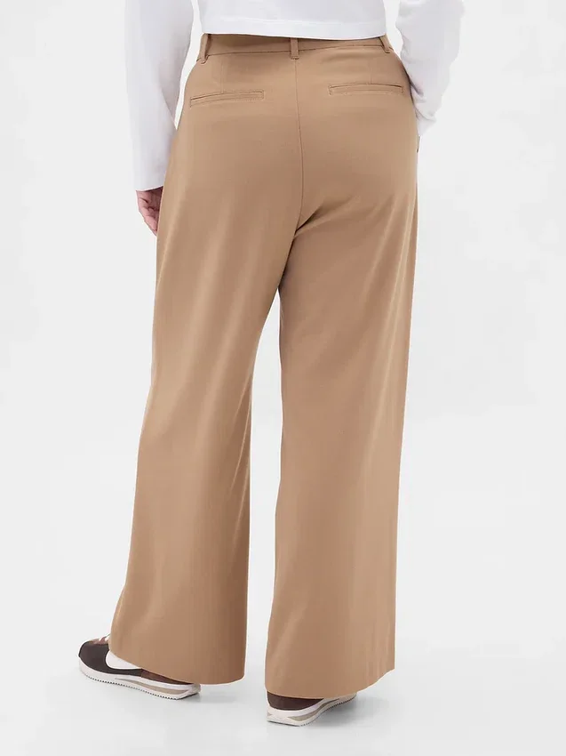 365 High Rise Brushed Twill Pleated Trousers