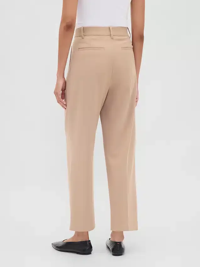 365 High Rise Brushed Twill Taper Ankle Trousers