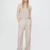 365 High Rise Linen-Blend Trousers