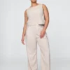365 High Rise Linen-Blend Trousers