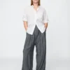 365 High Rise Linen-Blend Trousers