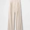 365 High Rise Linen-Blend Trousers
