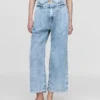 365 High Rise Ultrasoft Denim Pleated Ankle Trousers
