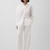 365 Low Rise Linen-Blend Trousers