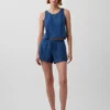 4" Cotton Gauze Denim Easy Shorts