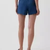 4" Cotton Gauze Denim Easy Shorts