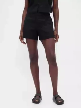 4″ Mid Rise Linen-Blend Shorts