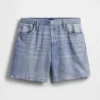 5" Mid Rise Printed Knit Denim Easy Shorts