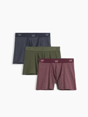 5" Organic Stretch Cotton Boxer Briefs (3-Pack)
