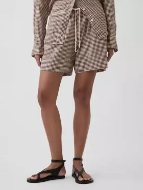 6″ Linen-Blend Easy Shorts