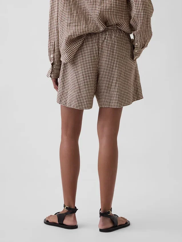 6" Linen-Blend Easy Shorts