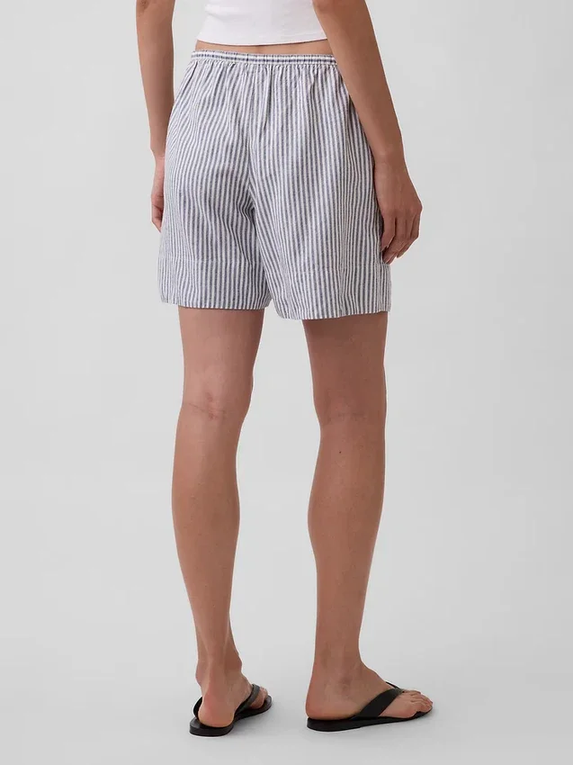 6" Linen-Blend Easy Shorts