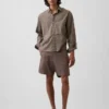 7.5" Linen-Cotton Shorts