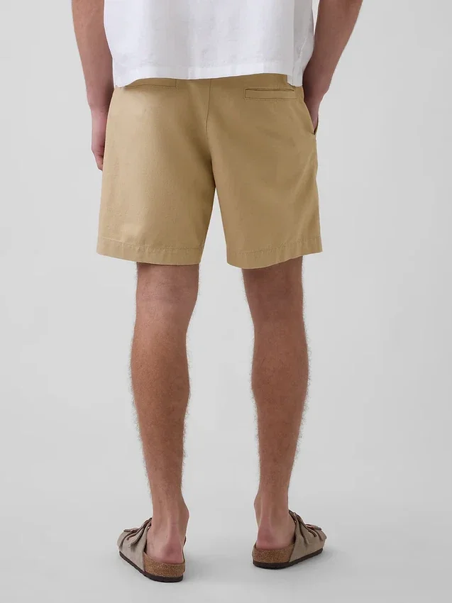 7.5" Linen-Cotton Shorts