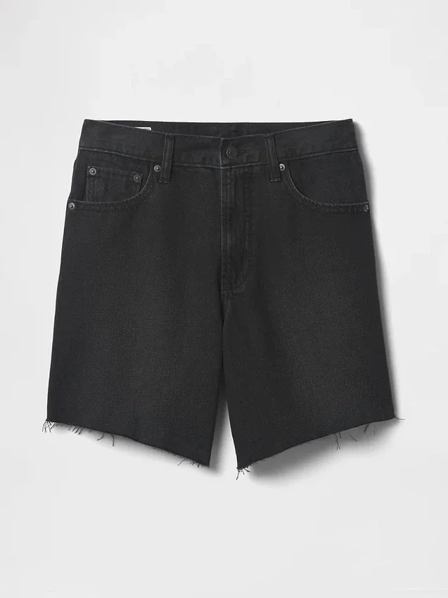 8" Mid Rise '90S Loose Denim Bermuda Shorts