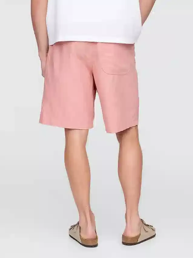 9" Linen-Cotton Easy Shorts