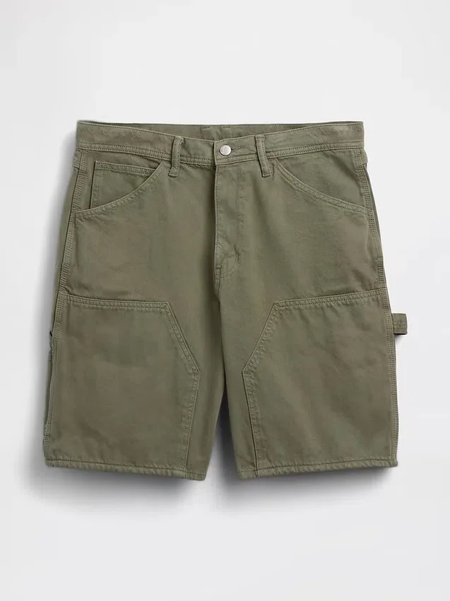 9" Loose Denim Carpenter Shorts