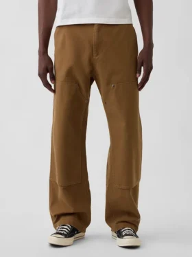 90S Loose Canvas Double-Knee Carpenter Pants