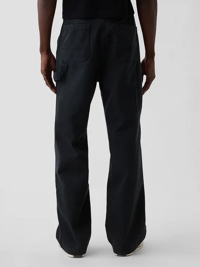 90S Loose Canvas Double-Knee Carpenter Pants