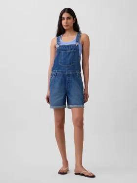 90S Loose Denim Shortalls