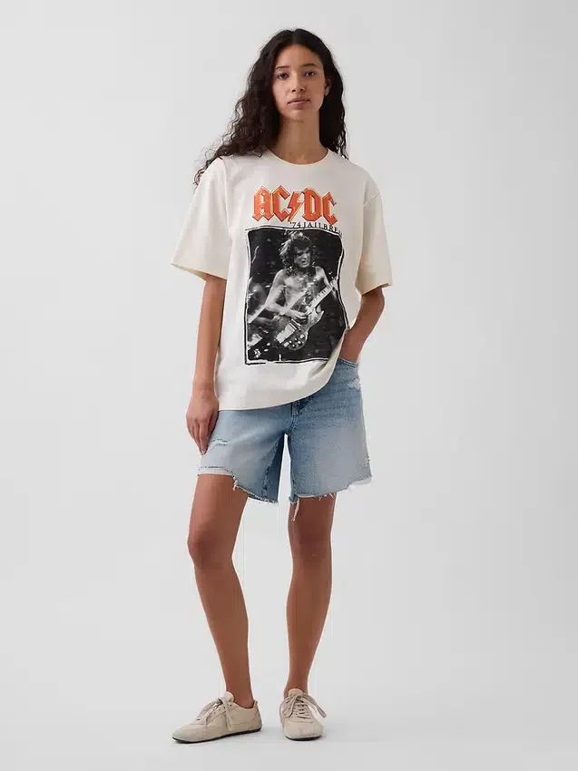 Ac/Dc Relaxed Graphic T-Shirt