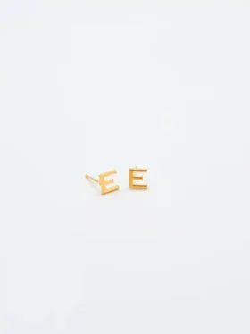 Admiral Row Gold Initial Earrings