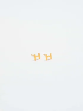 Admiral Row Gold Initial Earrings