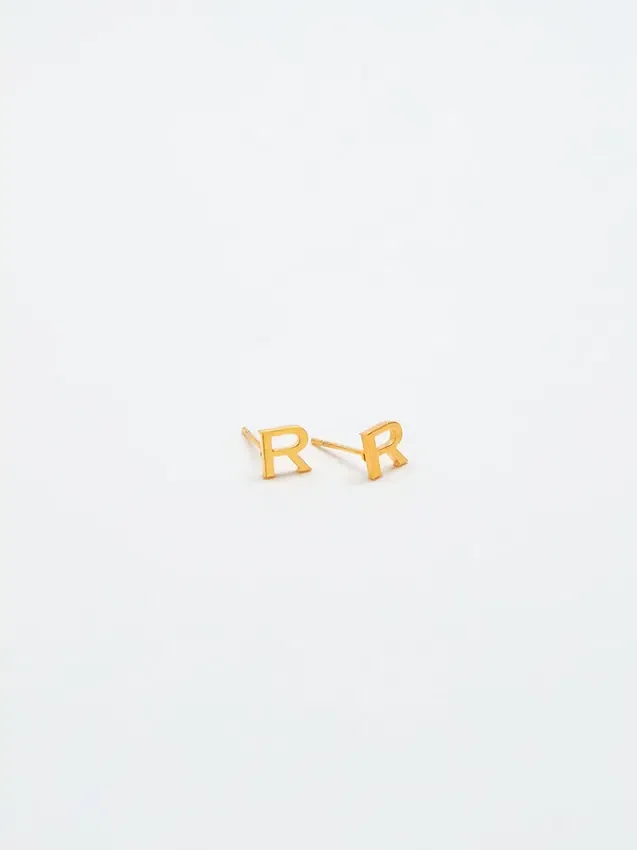 Admiral Row Gold Initial Earrings