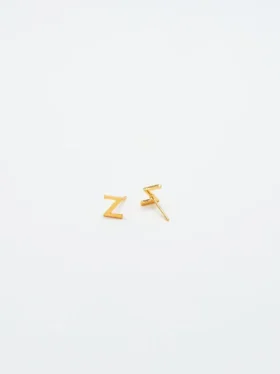 Admiral Row Gold Initial Earrings