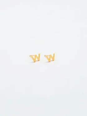Admiral Row Gold Initial Earrings