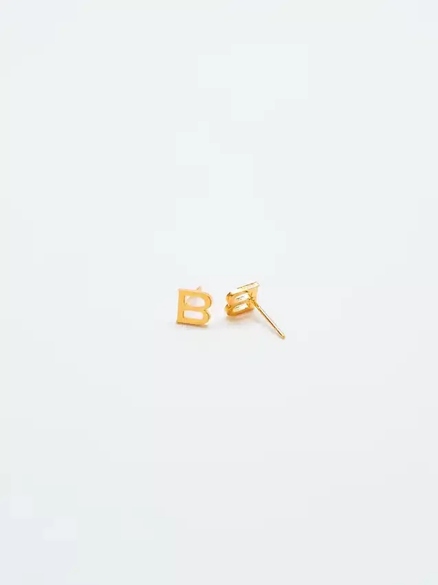 Admiral Row Gold Initial Earrings
