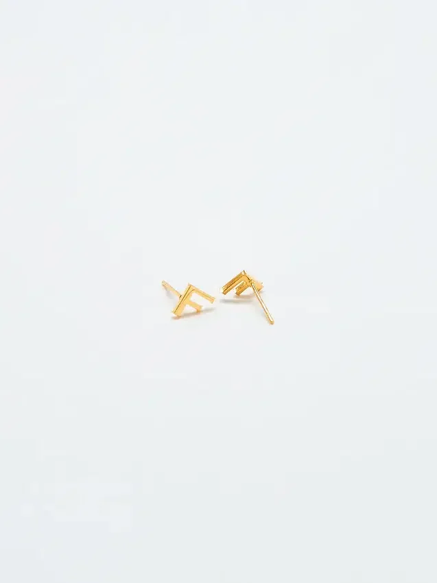 Admiral Row Gold Initial Earrings