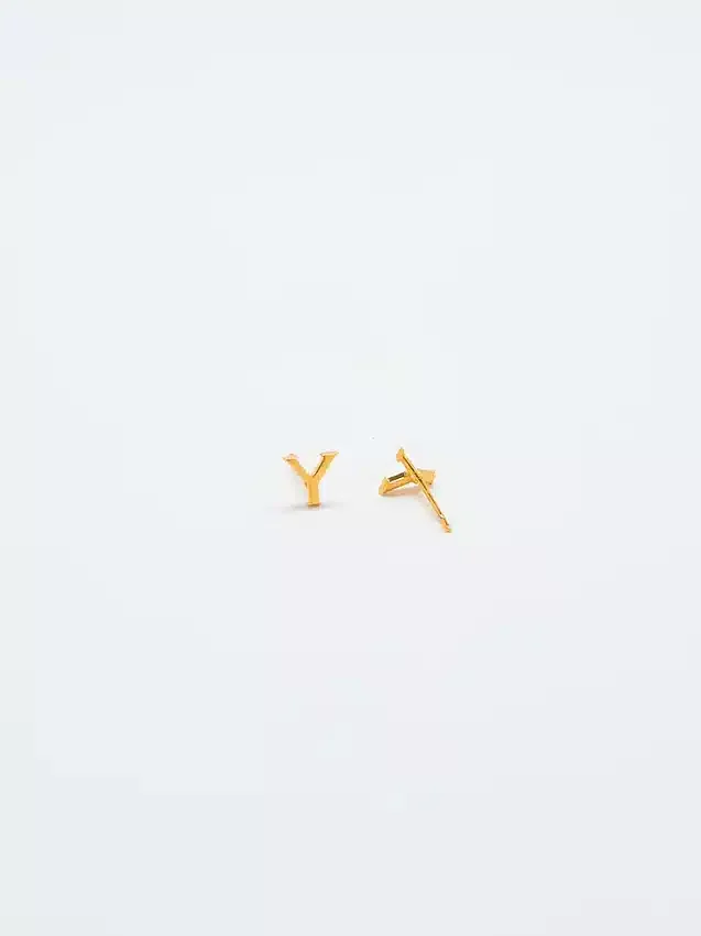 Admiral Row Gold Initial Earrings
