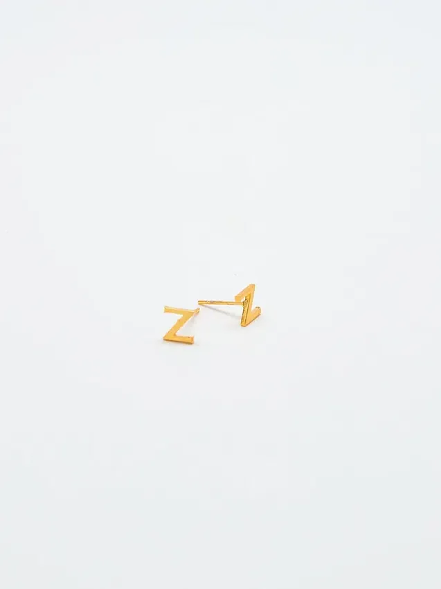 Admiral Row Gold Initial Earrings