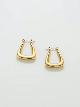 Admiral Row Gold Triangle Hoop Earrings