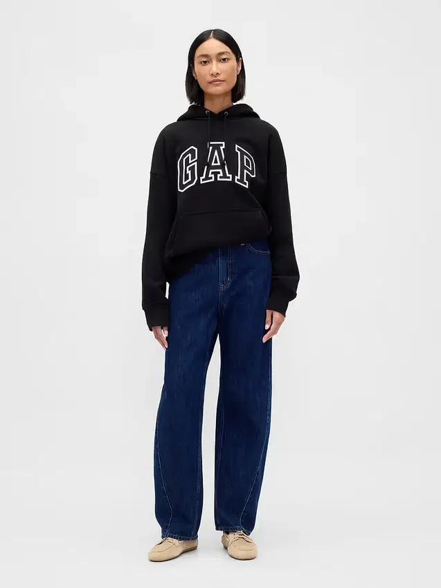 Adult Extra Heavyweight French Terry Oversized Logo Hoodie
