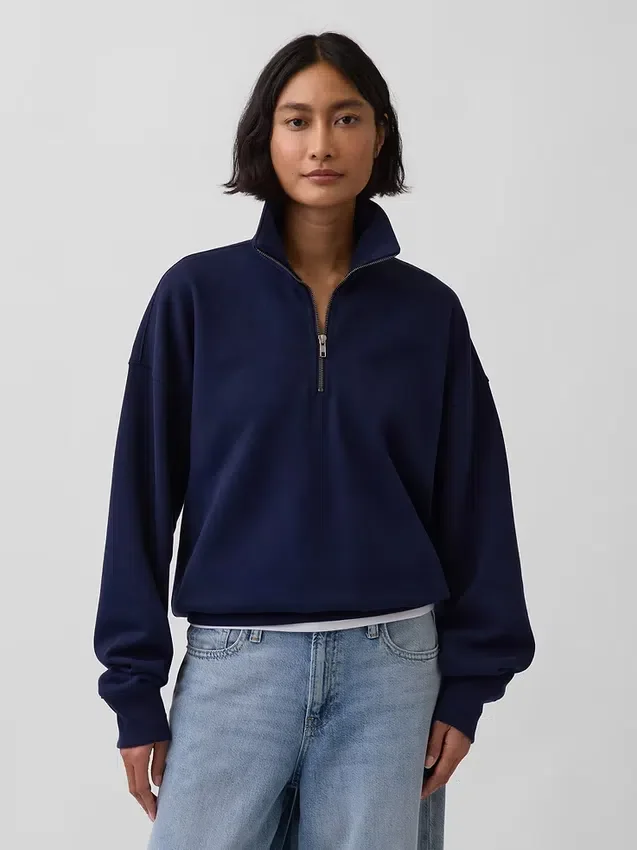 Adult Heavyweight Oversized Quarter-Zip Pullover