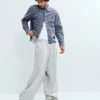 Relaxed Crop Straight-Hem Oxford Shirt